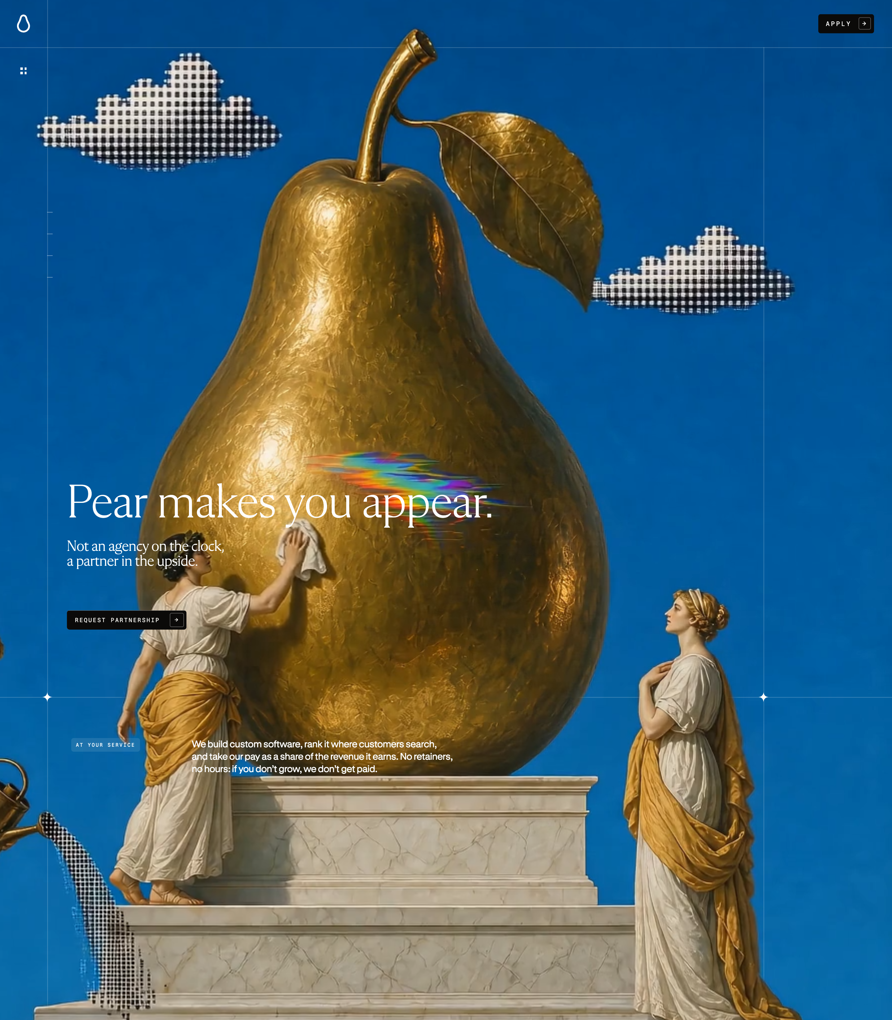 Pear web design inspiration - Dark Marketing UI layout