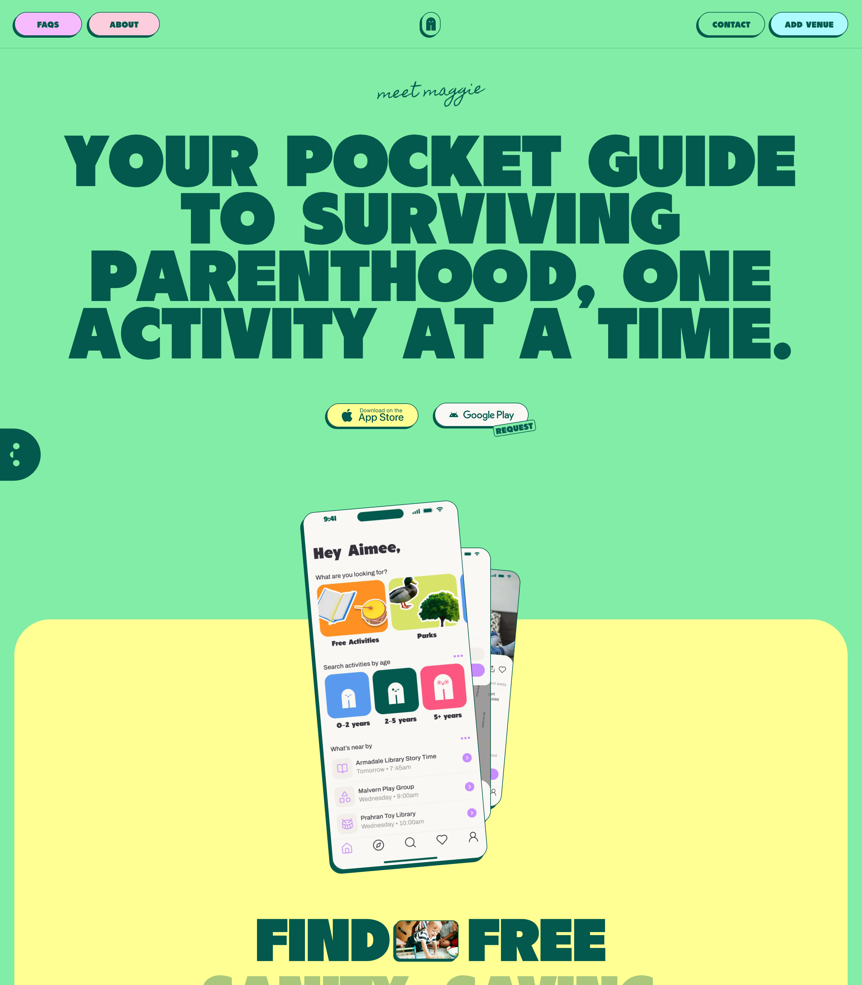 Maggie App web design inspiration - Minimal SaaS UI layout