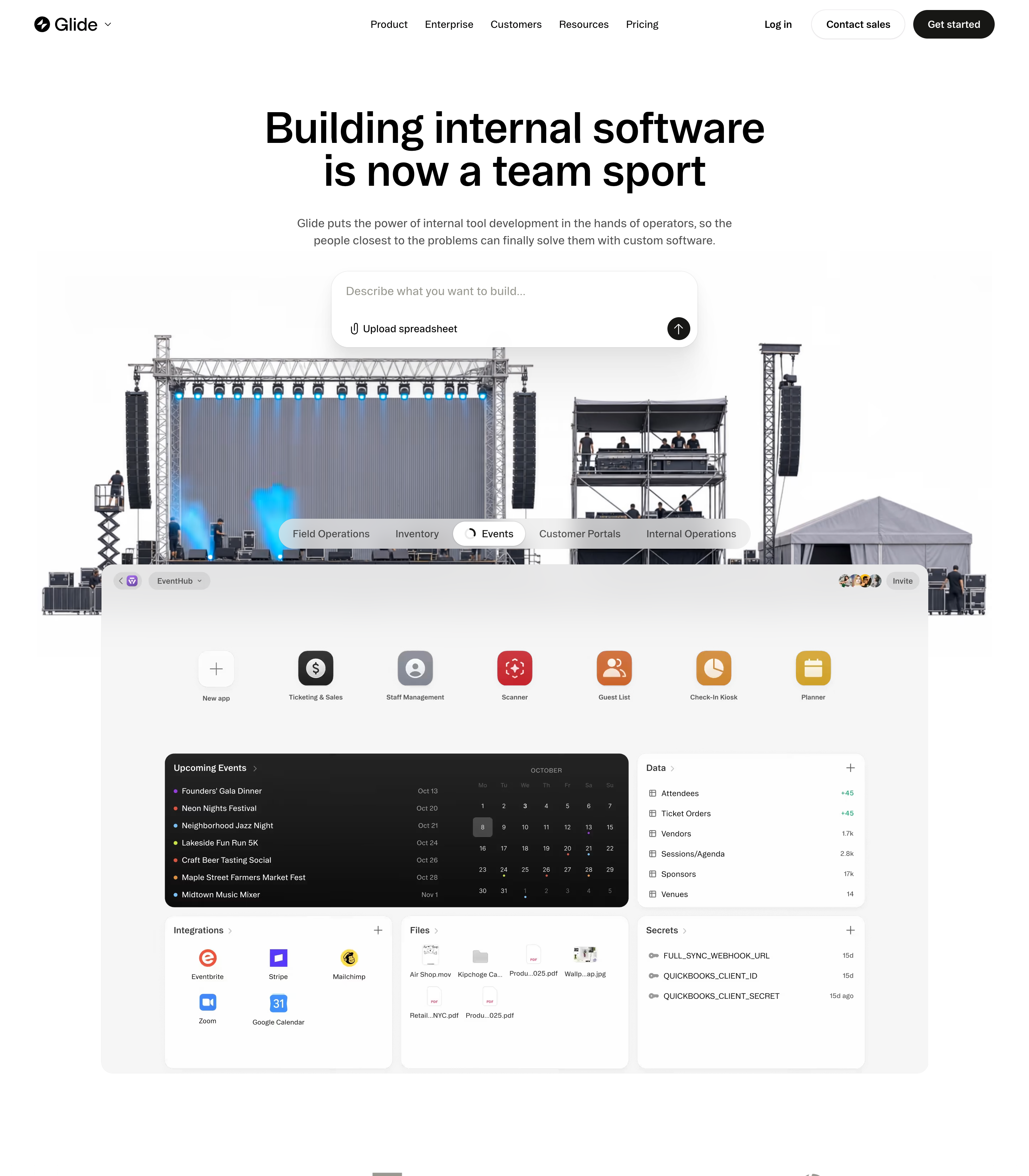 Glide web design inspiration - Minimal SaaS UI layout