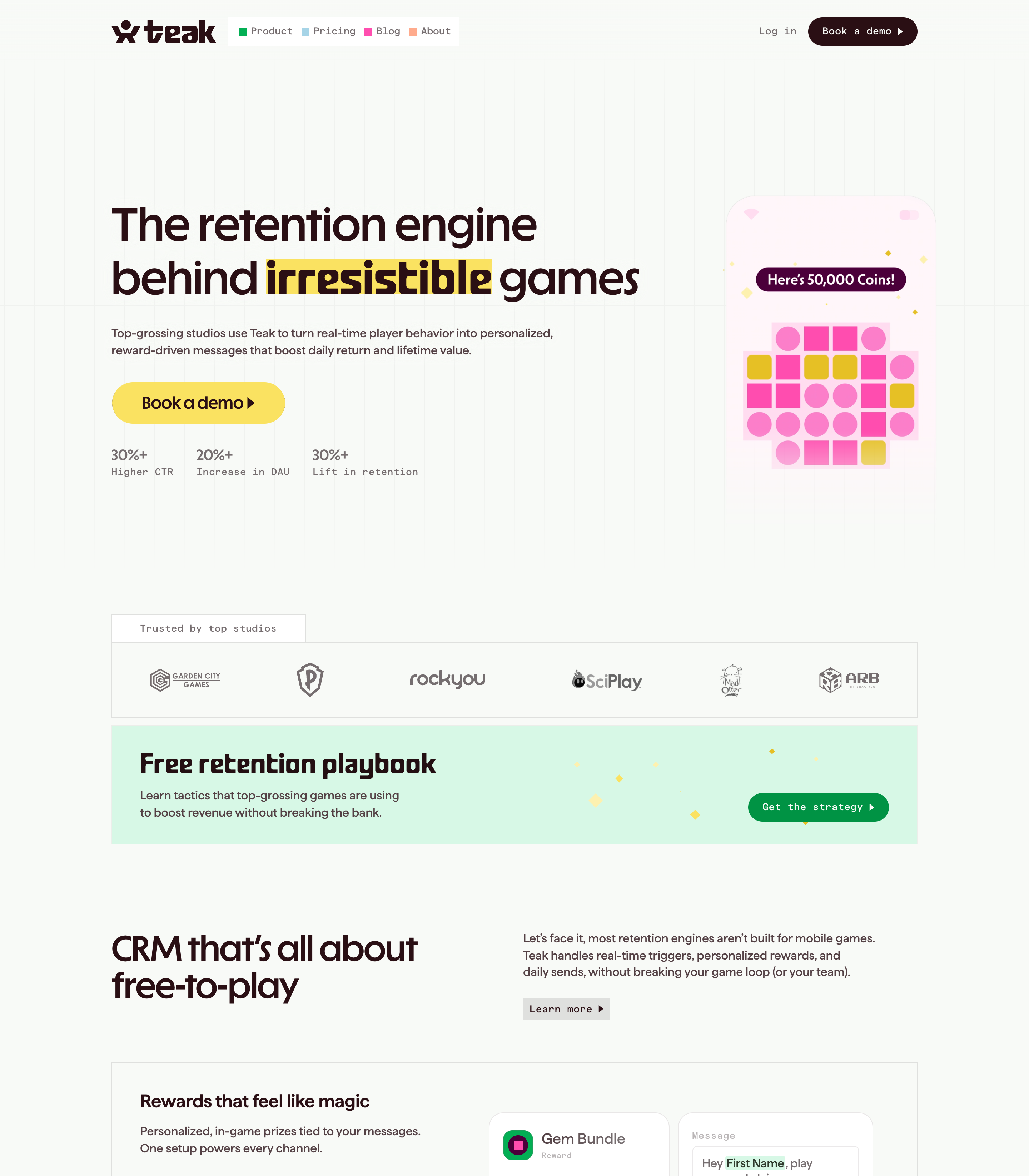 Teak web design inspiration - Minimal SaaS UI layout