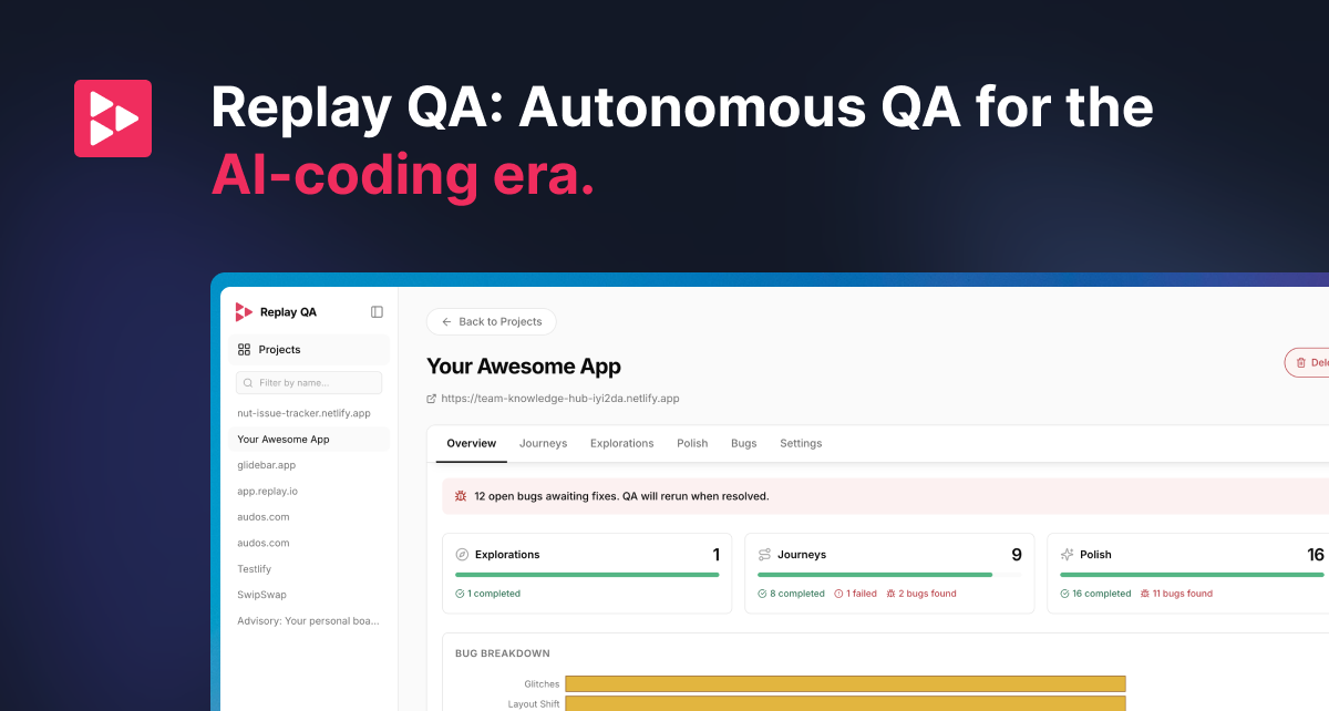 Replay QA Open Graph social preview design