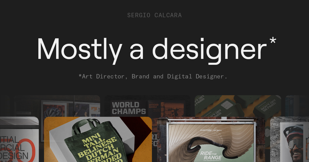 Sergio Calcara Open Graph social preview design