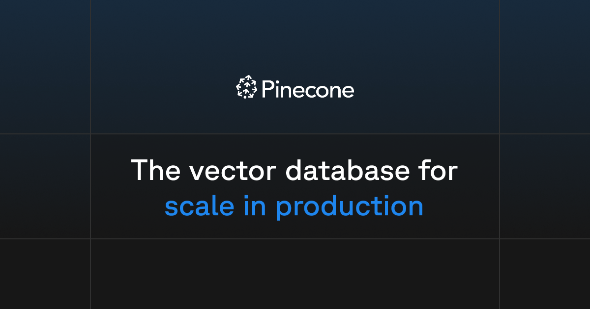 The vector database to build knowledgeab Open Graph social preview design