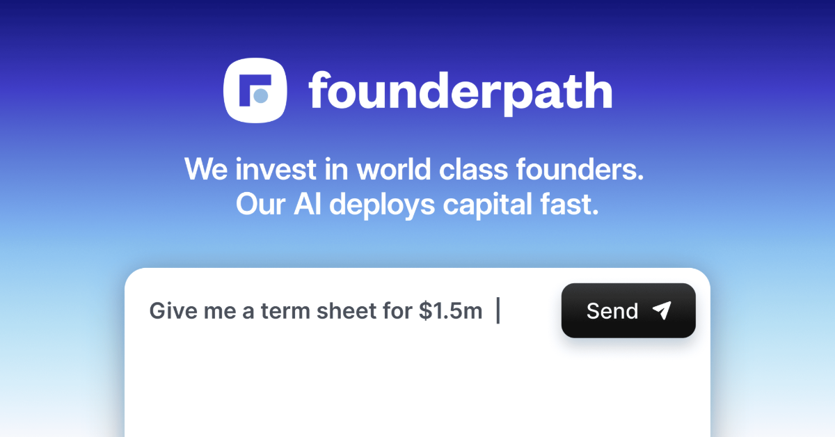 Founderpath Open Graph image preview (1200x630) - Fintech social card inspiration