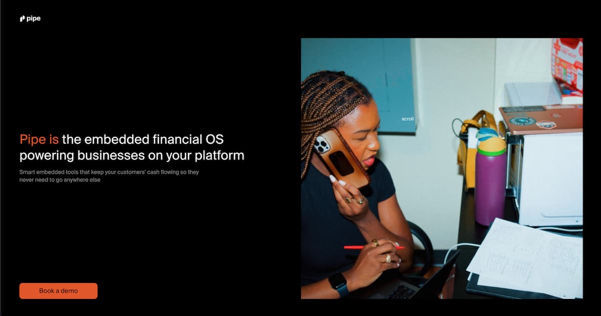 Pipe Open Graph image preview (1200x630) - Fintech social card inspiration