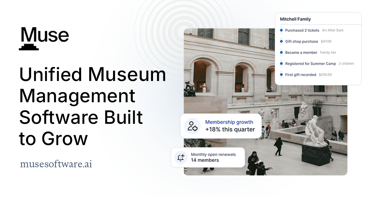 Museum Management Software for Cultural Open Graph social preview design