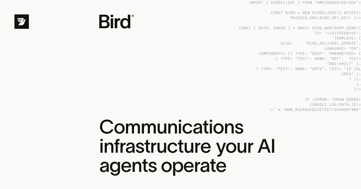 Communications infrastructure your AI ag Open Graph social preview design