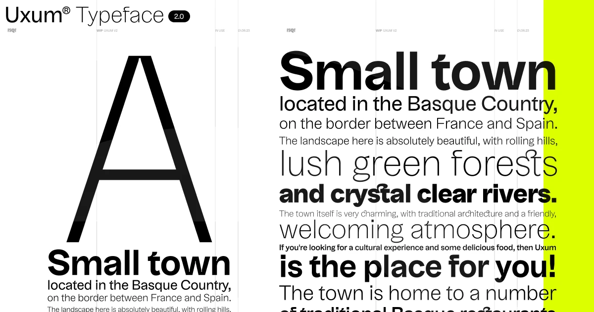 Uxum® Typeface 2.0 Open Graph social preview design