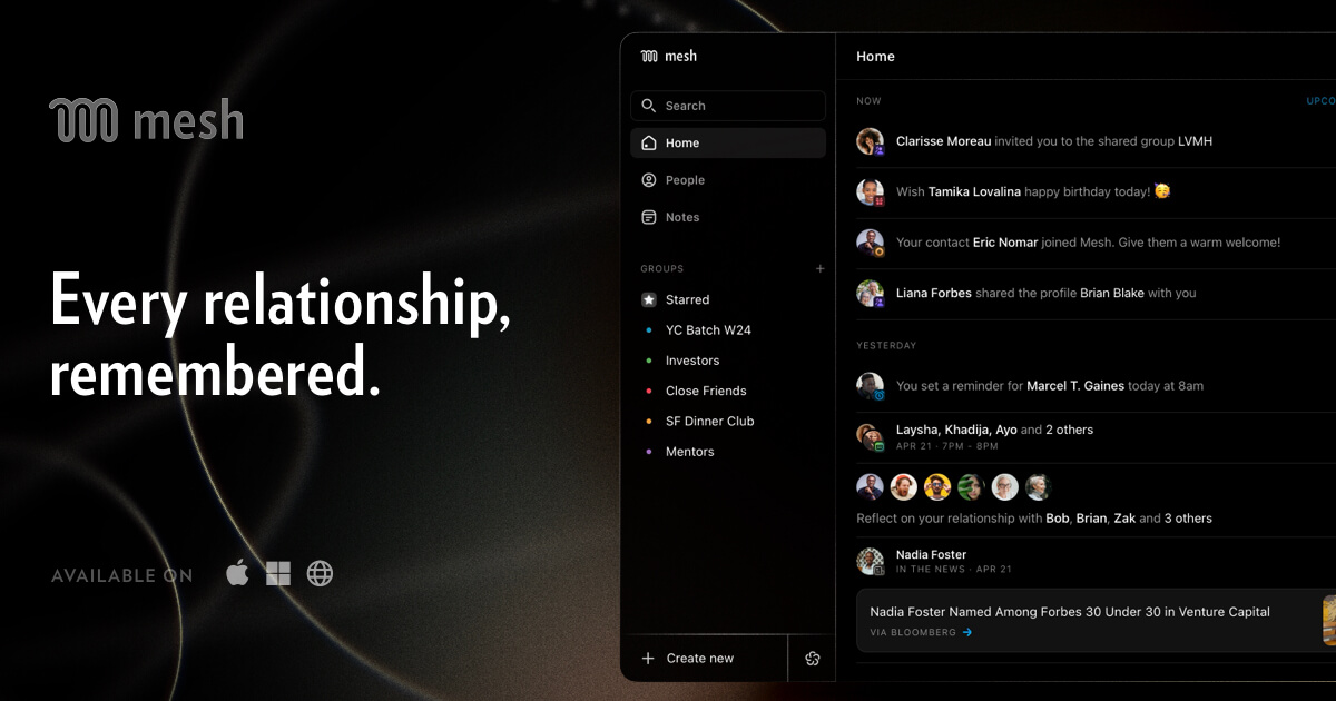 Mesh Open Graph social preview design