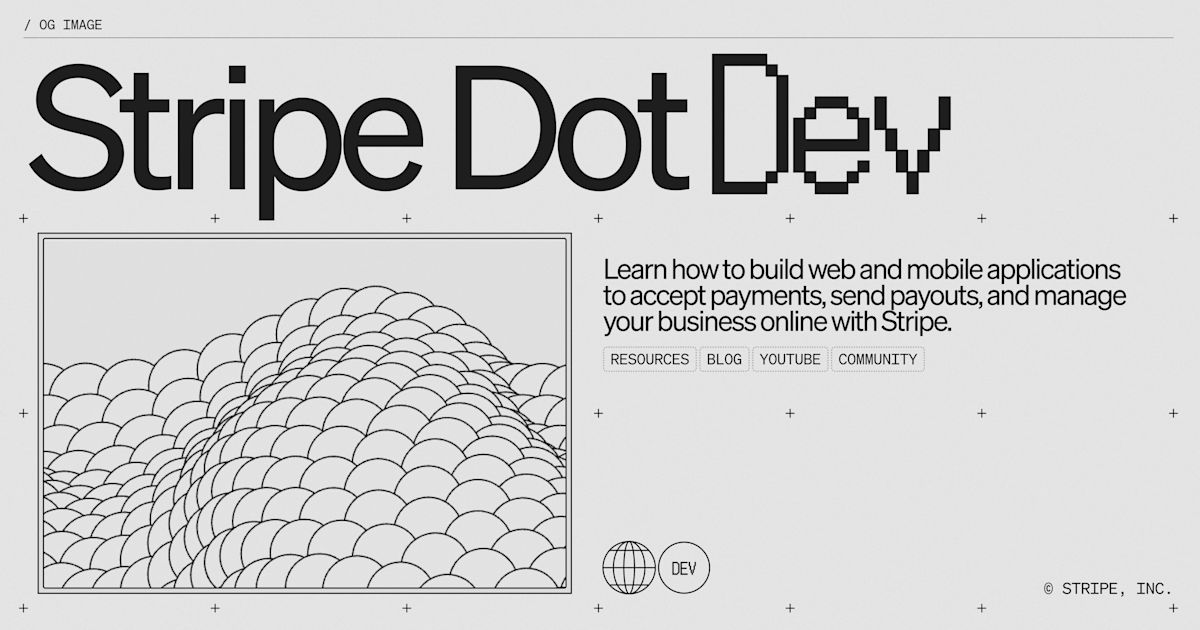 Stripe Dot Dev Open Graph image preview (1200x630) - Fintech social card inspiration