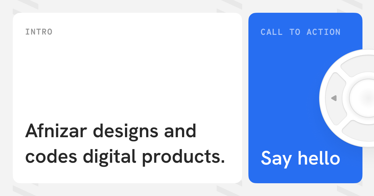 Afnizar Nur Ghifari, Digital Product Des Open Graph image preview (1200x630) - Developer Tools social card inspiration