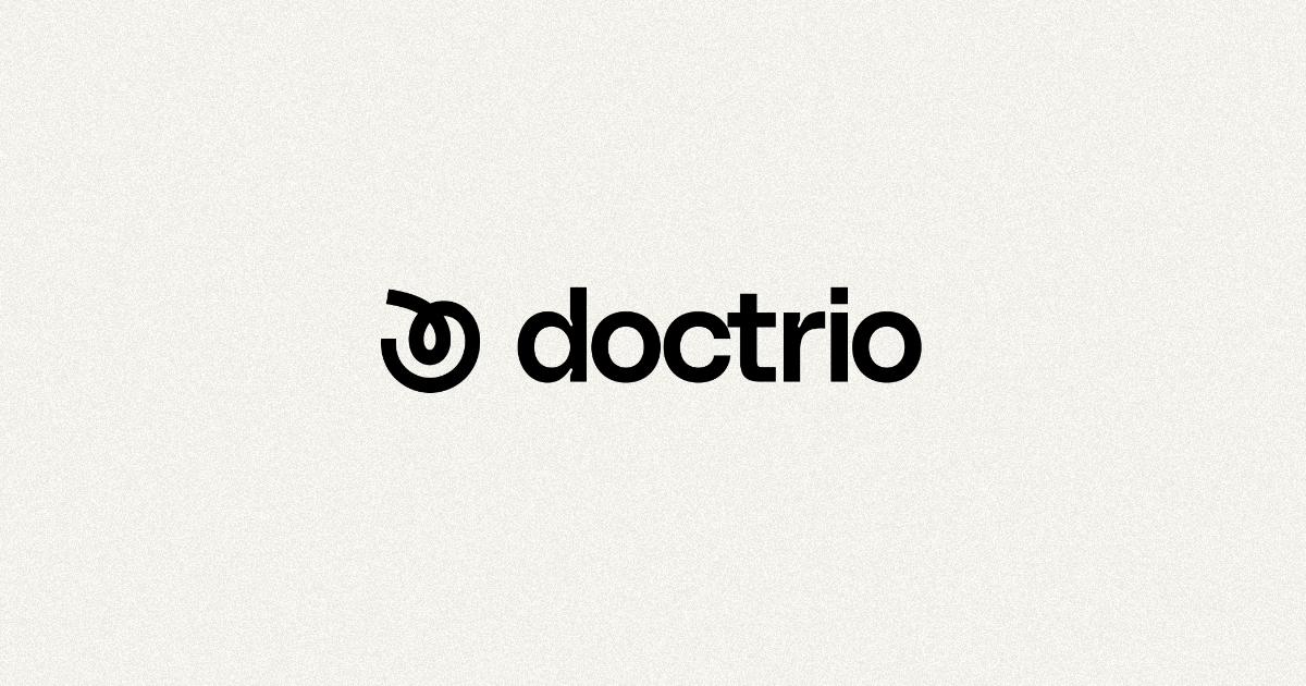 Doctrio Open Graph image preview (1200x630) - SaaS social card inspiration